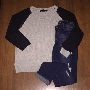 French Connection Color Block Sweater